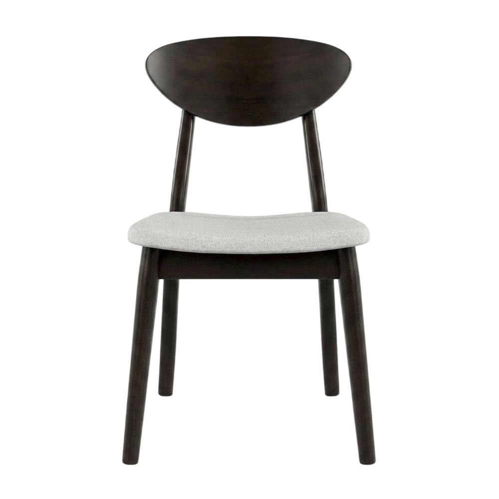 Black Wenge Solid Wood Dining Side Chair Set of by Starlight Canyon Home – Full Solid Rubberwood, Fabric, Black, Pack of 2