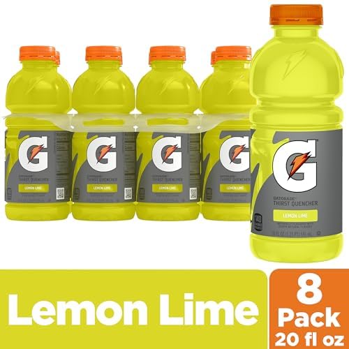 Gatorade Yellow / Lemon Lime / 20 Fl Oz (Pack of 8) Sports Drinks