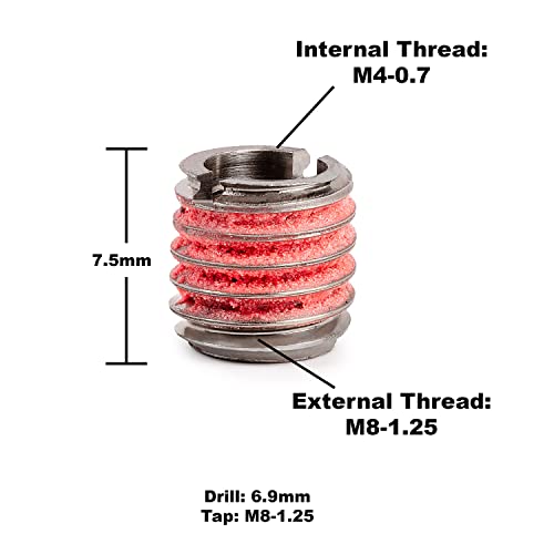 E-Z LOK 0.157"-36 IT, 0.315"-20 ET, 0.295" L / Pack of 5 / 1 Thread Locking Inserts
