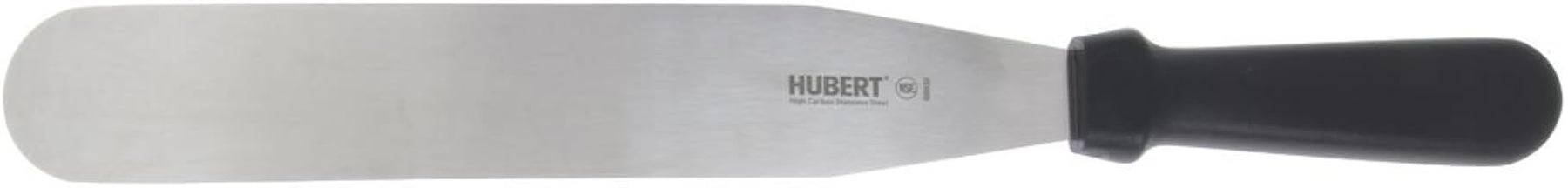 HUBERT Spatula Stainless Steel with Black Polypropylene Handle - 8"L Blade