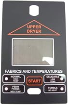 2PK - UPPER CONTROL PANEL OVERLAY LH FOR SPEED QUEEN DRYER - 431232