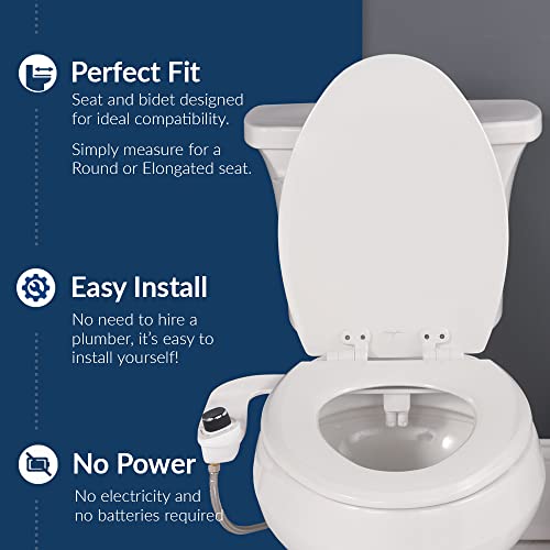 Bemis Gray / Round / Bidet & Seat Bundle Bidet Seats