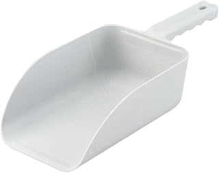 Remco - A Vikan Company 6400MD5 White Polypropylene MD Grey Metal Detectable Hand Scoop, 32 oz.