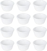 Thunder Group ML537B1-12S Small Bowl, Diameter 3.2 inches (8.1 cm), Height 1.6 inches (4 cm), 3.5 fl oz (90 ml), Set of 12, Condiment Sauce, Mini, Small, Crack-resistant Melamine Tableware, Plain,