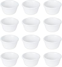 Thunder Group ML537B1-12S Small Bowl, Diameter 3.2 inches (8.1 cm), Height 1.6 inches (4 cm), 3.5 fl oz (90 ml), Set of 12, Condiment Sauce, Mini, Small, Crack-resistant Melamine Tableware, Plain,