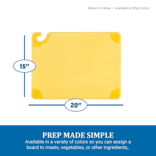 San Jamar Yellow / 1 / 20"L x 15"W Cutting Boards