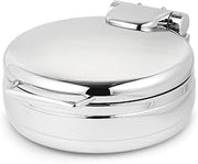 3999PL Jazz Rock Collection 4 Quart Induction Chafer, Round, Hotel Grade with Full Hinged Cover & Pillar'd Style Base