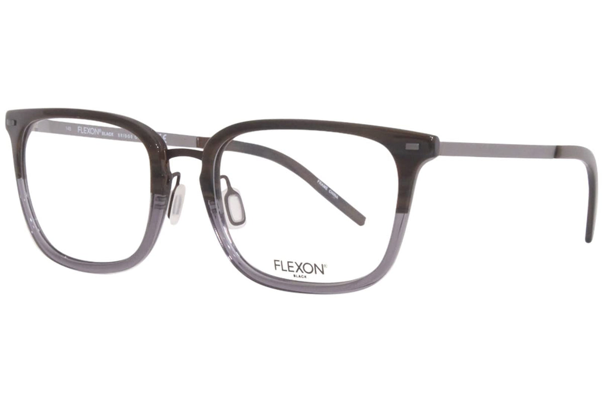 Eyeglasses B 2020 221 Brown Horn Gradient by Flexon – Lens-55 Bridge-20 Temple-145, Acetate, Brown Horn Gradient/Silver, Model B2020
