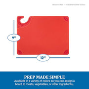 San Jamar Yellow / 1 / 12"L x 9"W Cutting Boards