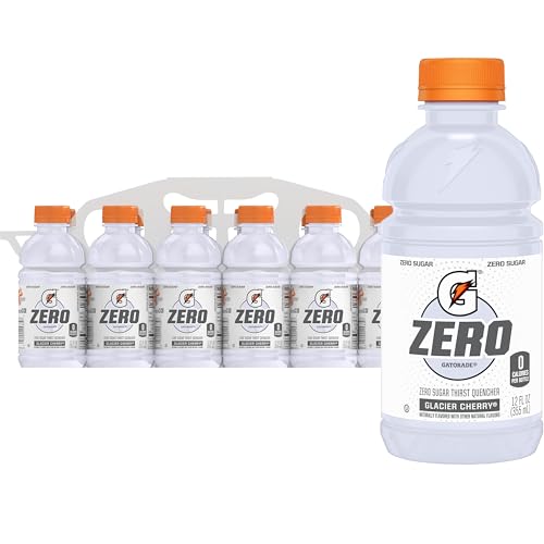 Gatorade Zero Sugar - Glacier Cherry / 12 Fl Oz (Pack of 12) / White Sports Drinks