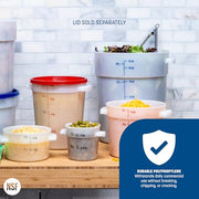 Carlisle FoodService Products 22 Quart (Pack of 6) / 6 / White Storage & Transport