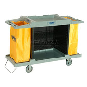 Hotel Cart by Global Industrial – 57"L x 21"W x 39"H, Plastic, Gray, Model 603575