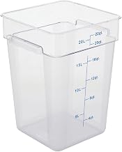 HUBERT Clear Square Food Storage Container - 11 13/100" L x 11 13/100" W x 15 18/25" H