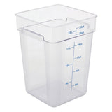 Clear Square Food Storage Container - 11 13/100" L x 11 13/100" W x 15 18/25" H by HUBERT – Plastic, Clear, Model 0105007-PC