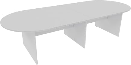 Kai by i5 Commercial 48" x 144" Racetrack Style Conference Table CT144 White
