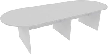 Kai by i5 Commercial 48" x 144" Racetrack Style Conference Table CT144 White