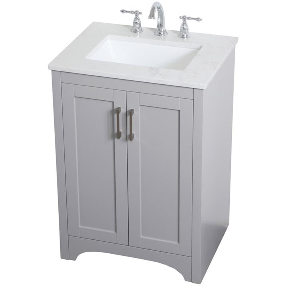 Elegant Decor 24" - Single / Grey / Traditional Wheel Care
