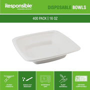 Responsible Products 16 oz (400 Count) / Classic White / Casual Bowls
