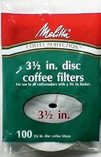 Melitta 628354 3-1/2" Disc Coffeemaker Filters 100 Count