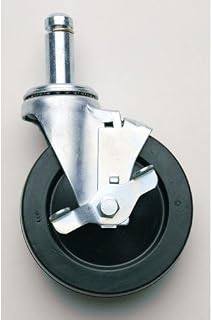 Metro 5Mb Swivel Caster With Brake, 5" Dia. X 1-1/4", Resilient Rubber