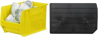 30282 Super-Size AkroBins, Yellow, 2-PackAkro-Mils 40282 Lengthwise Plastic Divider for 30282, 30283 Super-Size AkroBin Storage Bins, (1 Pack), Black