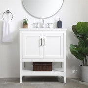 Elegant Decor 30" - Single / White / Traditional Wheel Care