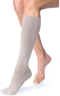 JOBST FarrowHybrid ADIW 20-30 mmHg Knee High Wide Foot Compression Liner Taupe / Large / Closed Toe