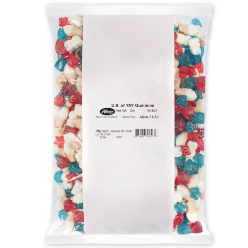 Albanese U.S. of YAY / 5lbs / Red, White, Blue Gummy Candy