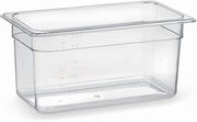 HUBERT Third-Size Clear Polycarbonate Cold Food Pan -12 4/5" L x 6 15/16" W x 6" D