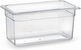 HUBERT Third-Size Clear Polycarbonate Cold Food Pan -12 4/5" L x 6 15/16" W x 6" D