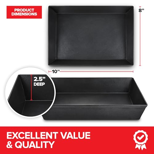 Stock Your Home 10x8 inches / Black / Casual Pizza Pans & Stones