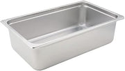 Winco SPJM-106 Full Size Steam Table Pan, 6" Deep, Anti-Jamming, Stainless - Stainless Steam Table