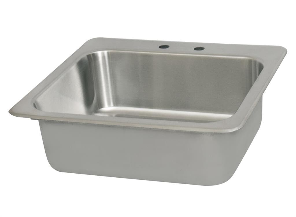 BK Resources NSF Commercial One Compartment Drop in Sink – Stainless Steel, Silver, Model DDI-2016824