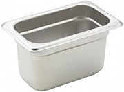 Value Series 222094931 22 Gauge Stainless Steel Steam Table Pan, Ninth-Size, 1-1/8 Quart