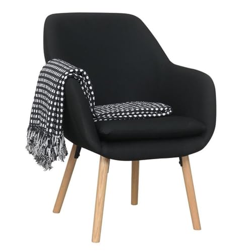 Convenience Concepts Black Linen / Chair / 25.25"L x 26.75"W x 33.5"H Chairs