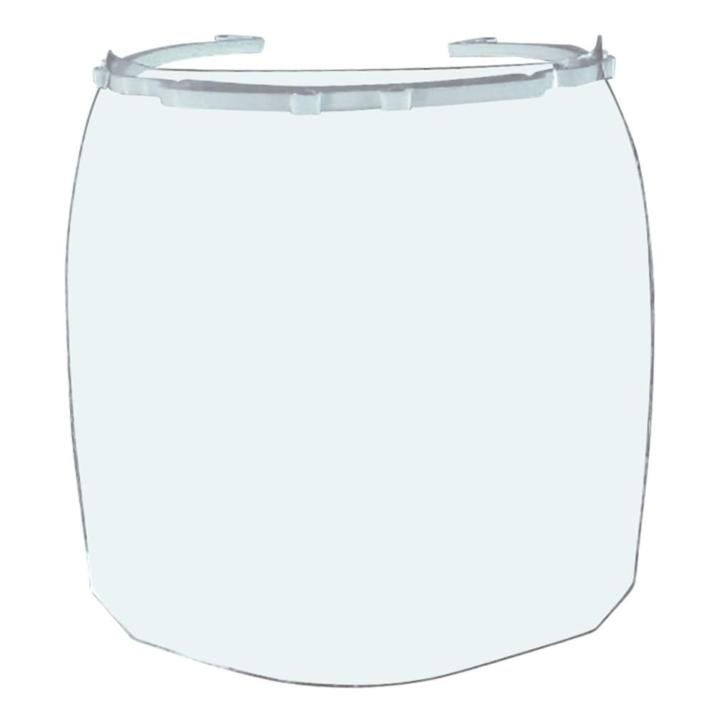 Germ Guard Visor Face Shield w/Poly Headband - 9" x 9" by San Jamar / CFS Brands – 1 Count (Pack of 1), Plastic, Clear, Model GG10001
