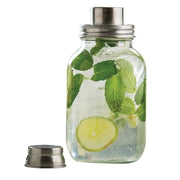 Cash & Carry Mason Jar Cocktail Shaker by Tablecraft – 3.50x3.25x6.50, Glass, Check Images, Model MJS14