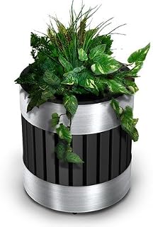 Commercial Zone PRODUCTS 727643 Riverview Planter,Blk,SS