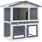 vidaXL grey / 37.0"L x 23.6"W x 38.6"H / Slide Outdoor Pens & Hutches