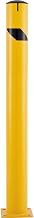 Global Industrial Steel Bollard w/Chain Slots & Removable Cap, 5-1/2"Dia. x 60"H, Yellow