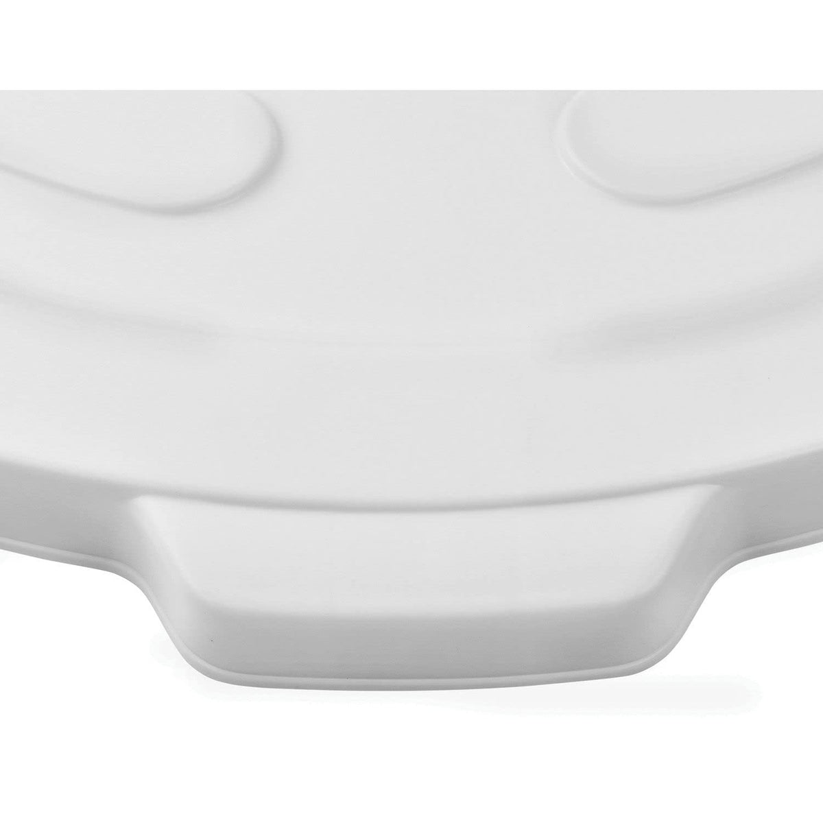 55 Gallon Garbage Can Lid by Global Industrial – 27-1/2" Diameter x 2-1/2"H, 55.0 gallons, Polyethylene Resin, White, Model XDW-L55WH
