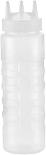 HUBERT 24 oz Clear Plastic Squeeze Bottle with White Tri Tip Top