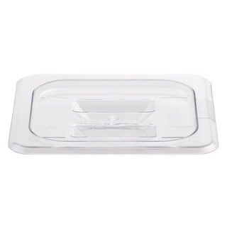 Full-Size Clear Polycarbonate Solid Food Pan Cover w/Handle - 20 7/8"L x 12 4/5"W by HUBERT – Polycarbonate, Clear, Model 107005