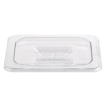 Full-Size Clear Polycarbonate Solid Food Pan Cover w/Handle - 20 7/8"L x 12 4/5"W by HUBERT – Polycarbonate, Clear, Model 107005