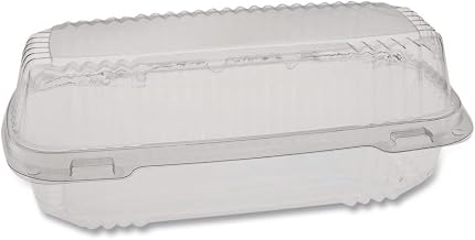 Pactiv Evergreen ClearView SmartLock Hinged Lid Container, 23 oz, 8.5 x 4 x 2.5, Clear, Plastic, 250/Carton
