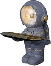 Astronaut Sculpture with Storage Tray Astronaut Figurines Modern Spaceman Statue Collectible Figurines for Home Office Shelf Desktop Decor - Size S