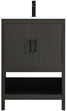 Elegant Kitchen and Bath Ira 24" Single Bathroom Vanity in Mocha Brown