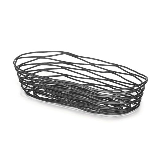 Tablecraft 9 inches x 4 inches x 2 inches / Black / Modern Bread & Serving Baskets