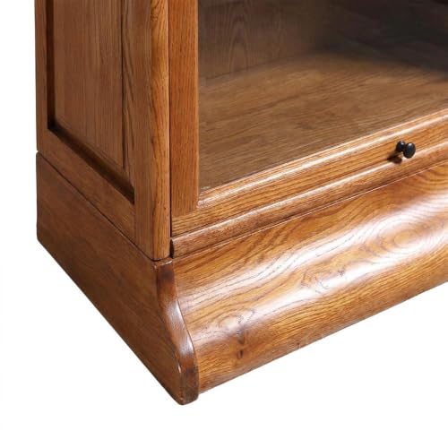 Starlight Canyon Home Solid Wood Barrister Bookcase with Beveled Glass Doors, Tall Bookshelf with Storage for Home Office, Michael's Cherry - image 8