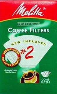 Melitta 622712 #2 White Cone Coffee Filters 100 Count
